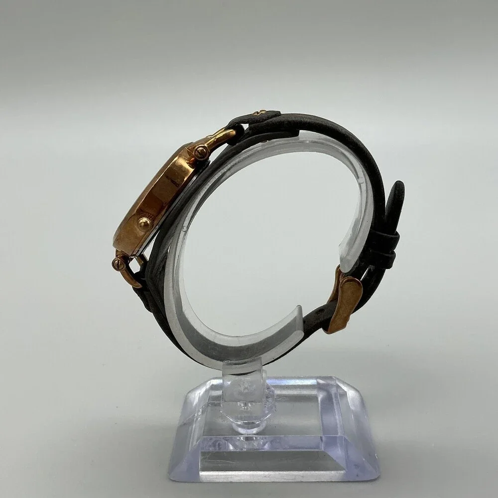 Fossil Georgia ES3077 Womens Watch 32mm Brown Leather Rose Gold Tone New Battery